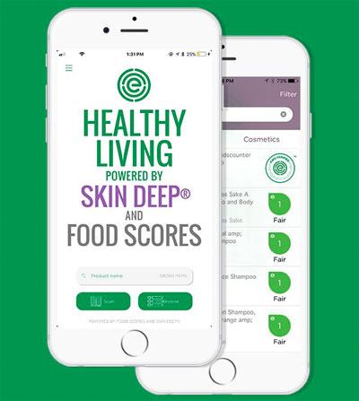 EWG's Healthy Living App screenshots'