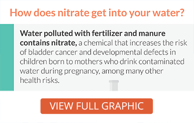 How does nitrate get into your water graphic