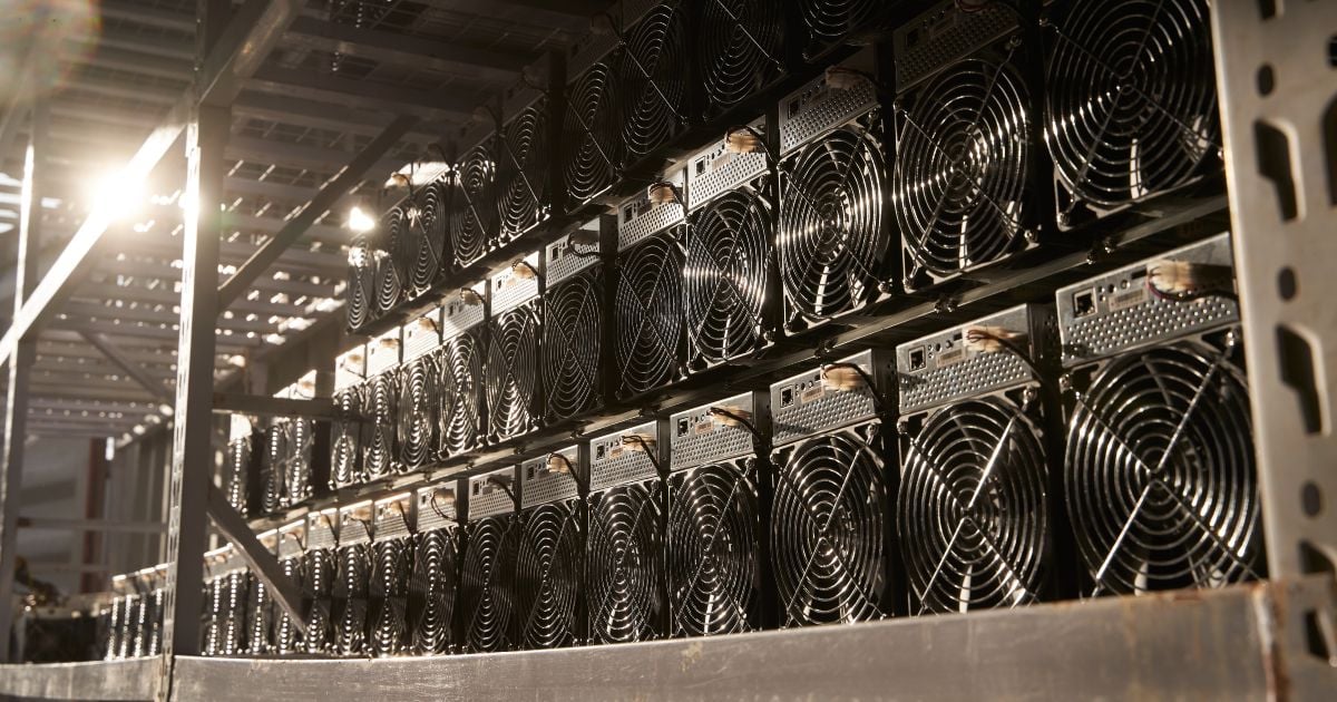 Inside of a bitcoin mine