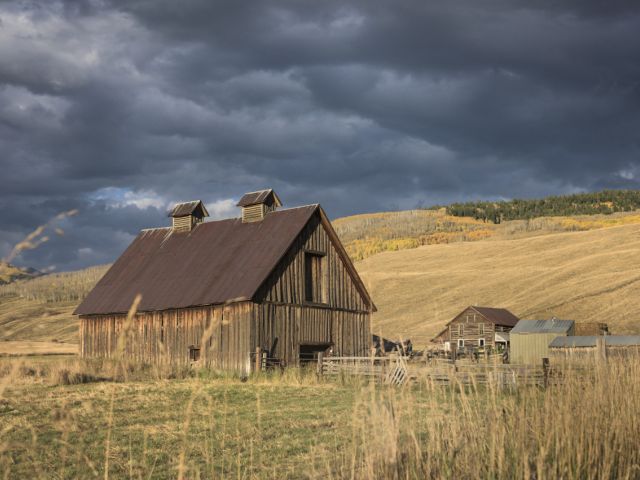 Barn in a storm