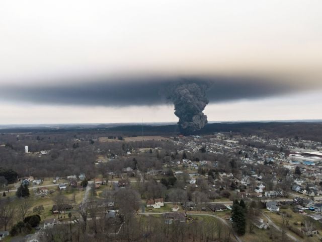 East Palestine, Ohio train derailment mushroom cloud